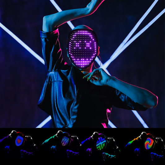 LED Face-Changing Glowing Mask - RGB Color & 50 Dynamic Modes - SEVENB